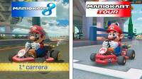Comparan los grficos de Mario Kart Tour (mviles) con los de Mario Kart 8 Deluxe (Switch)