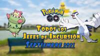 Pokémon GO: Todos los jefes de incursión de Septiembre 2021 (nivel 1, 3, 5 y Mega)