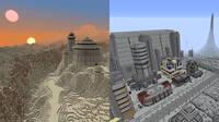 Recrean varias localizaciones icónicas de la galaxia de Star Wars en Minecraft