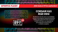 Consigue el Corsair K65 Mini RGB en GAME por solo 89,99 euros en una nueva Oferta Flash