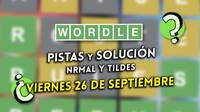 Wordle en español y tildes hoy viernes 26 de septiembre: Pistas y solución a la palabra oculta