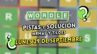 Wordle en espaol y tildes hoy lunes 29 de septiembre: Pistas y solucin a la palabra oculta