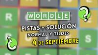 Wordle en español y tildes hoy jueves 4 de septiembre: Pistas y solución a la palabra oculta