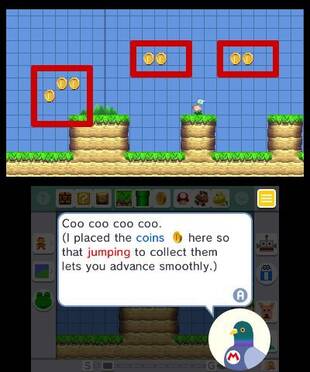 La paloma Yamamura nos guiar� por los tutoriales. Los textos de la versi�n final est�n en perfecto castellano, como es habitual siendo Nintendo.