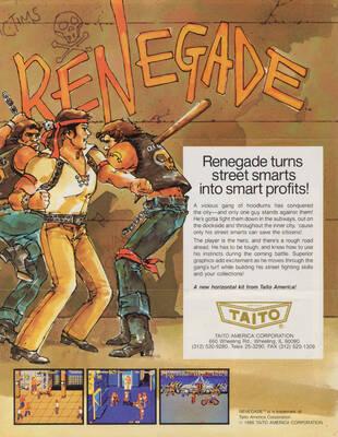 Renegade lleg� a los recreativos occidentales bajo la marca Taito, con un importante lavado de cara respecto al original.