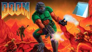 As� luce Doom funcionando en la aplicaci�n del Bloc de Notas