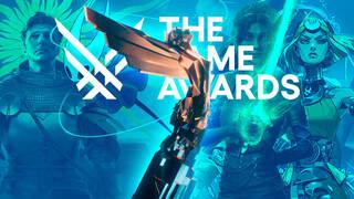 Montaje de portada de The Game Awards 2025 con el trofeo oficial en el centro. A la izquierda, Henry de Kingdom Come: Deliverance II y Hornet de Hollow Knight: Silksong. A la derecha, Gustave de Clair Obscur: Expedition 33 y Melinoë de Hades II. Fondo azu