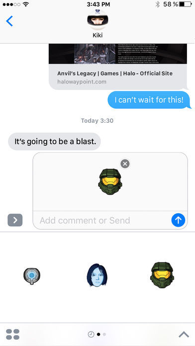iMessage de iPhone recibe pegatinas oficiales del universo de Halo Imagen 2