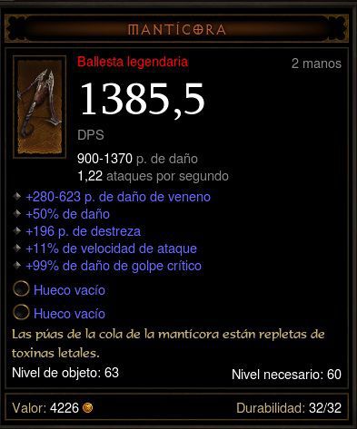 Un español vende el a euros la arma de Diablo III - Vandal