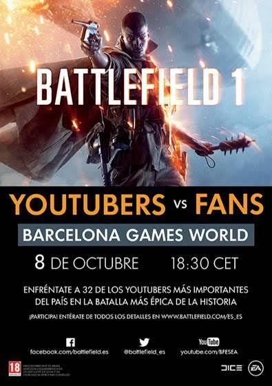 EA anuncia una batalla entre Youtubers y fans de Battlefield 1 para la Barcelona Games World Imagen 2