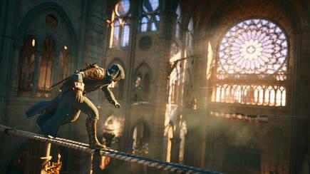 Arno explorando la Catedral de Notre Dame.