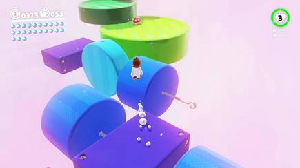 Aunque esta entrega apuesta por la exploraci�n, tambi�n hay lugar para exigentes secciones de plataformas, que no pueden faltar en un buen juego de Super Mario.