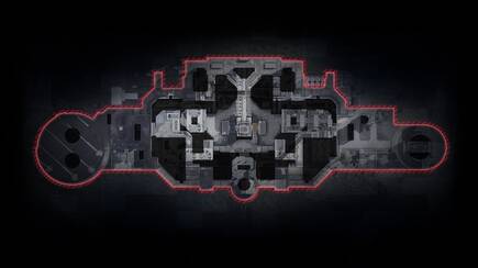 Plano de Frequency, uno de los 10 nuevos mapas disponibles en 'Black Ops 4'.