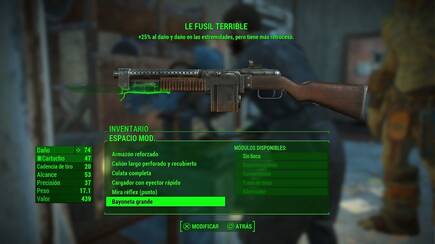 La personalizaci�n de las armas es otro de los grandes aciertos de Fallout 4.