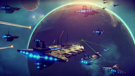 El mundo de No Man's Sky es completamente explorable. Para entrar en un planeta solo tenemos que navegar hacia �l y atravesar su atm�sfera.