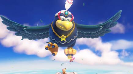 Bowser cede su papel de villano principal a Wingo en esta ocasi�n, a quien tendremos que perseguir por todo el mundo para rescatar a Toadette.