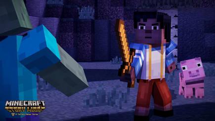 Nuestra espada habr� que �craftearla�, uno de los muchos puntos de uni�n con el Minecraft original.