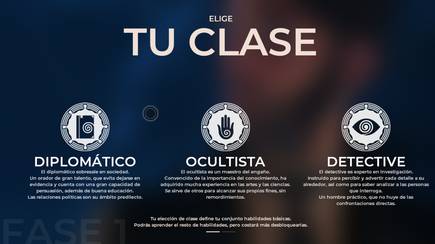 Como si de un juego de rol se tratara, tenemos que elegir una clase que definir� la forma en la que jugaremos.