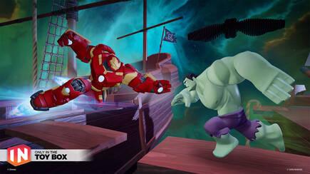 El Toy Box permite que se mezclen todas las franquicias, algo que Disney no quer�a hace dos a�os, y, por ejemplo, que Ironman y Hulk puedan enfrentarse en un barco de Piratas del Caribe.