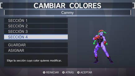 Podemos cambiar el color de los personajes y plasmar dise�os tan raros como el que veis.
