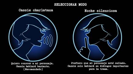 Tendremos que elegir si queremos protagonista callada o charlatana.