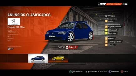 Cada veh�culo tendr� valores �nicos en aspectos como chasis, transmisi�n o motor.