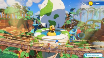En los escenarios encontraremos constantemente a los Rabbids haciendo de las suyas.
