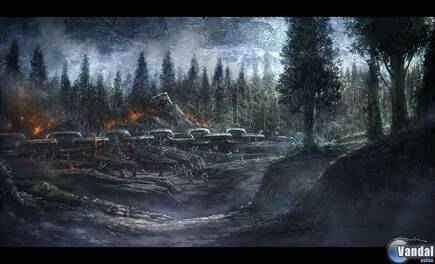Una ilustraci�n temprana de uno de los escenarios del juego.