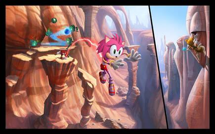 En algunas ilustraciones los personajes colaboran mucho m�s que en el juego final.