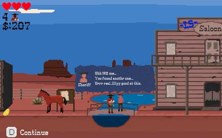 La ambientaci�n de �Luckslinger� es soberbia. Est� plagado de gui�os al g�nero western.