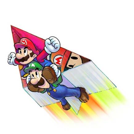 Paper Mario puede convertirse en un avi�n de papel para permitirnos sortear abismos y fosos de lava, aunque esta habilidad no la obtendremos hasta bien avanzada la aventura.