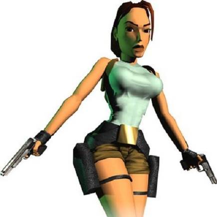 El personaje de Lara Croft original, de 1996.