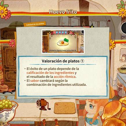 La calidad depende del minijuego y los ingredientes utilizados.