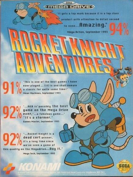 Konami sac� pecho en esta publicidad, donde aparecen las notas que cosech� el cartucho en la prensa brit�nica.
