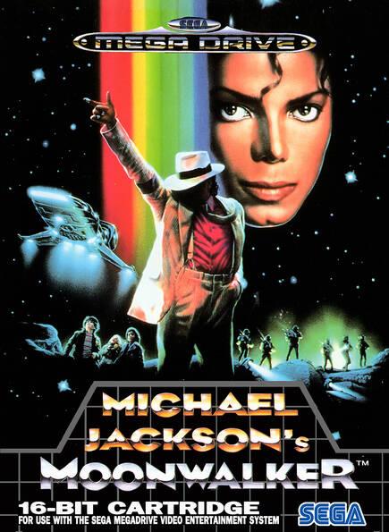 La car�tula PAL de 'Moonwalker' era bastante simp�tica, aunque lo mejor era el texto en castellano del reverso.