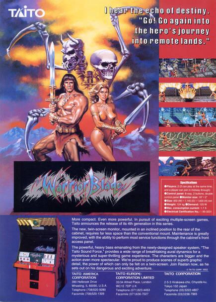 Otro d�a hablaremos con m�s calma sobre Rastan Saga II y el tremendo Warrior Blade.