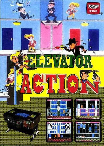 Tup� y enemigos con sombrero. 'Elevator Action' era un canto a las pelis de esp�as de los 60.