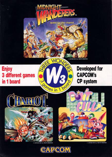 El logo de 'Three Wonders' destacaba con orgullo ese '3 games in 1 board'.