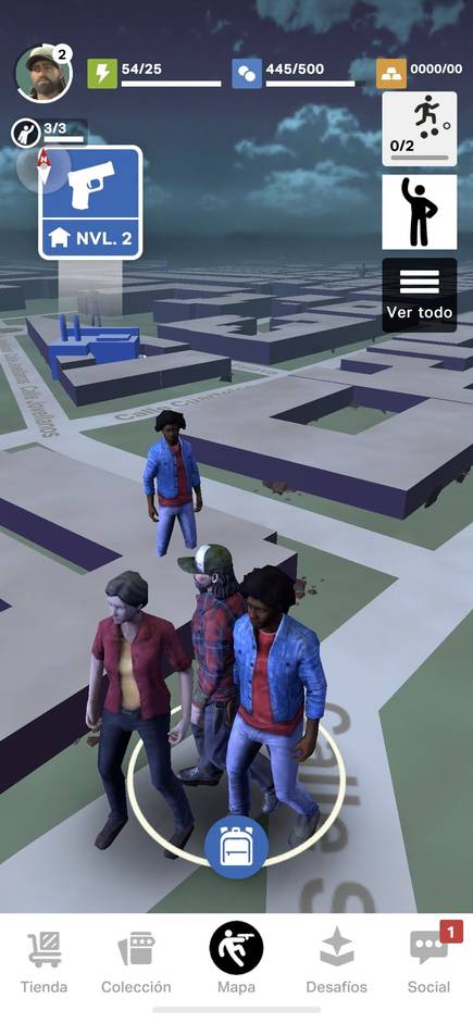 En la app tendremos un mapa y una pantalla principal parecida a la de 'Pok�mon GO'.