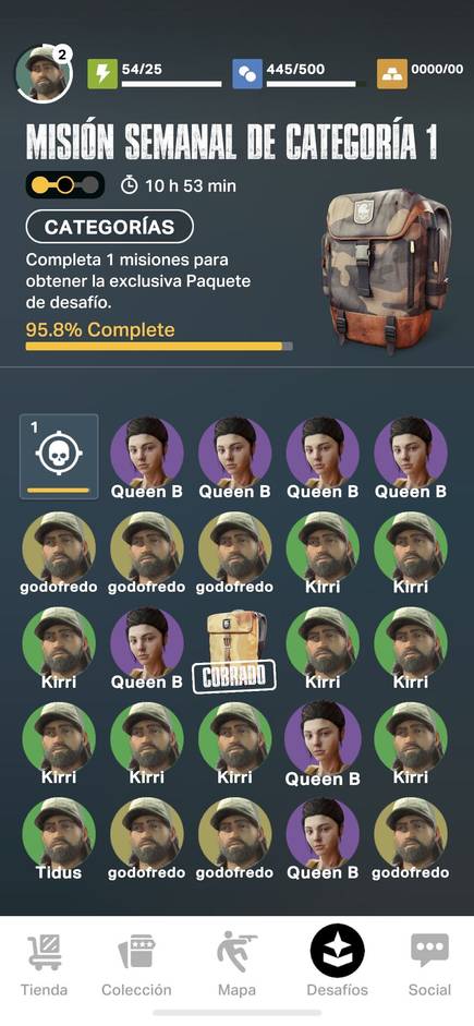 Cada semana hay desaf�os, retos y misiones con los que conseguir recompensas exclusivas.