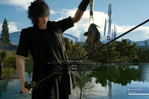 Noctis, un gran aficionado a la pesca