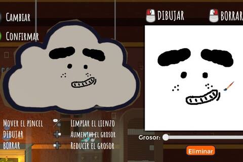 Dibuja la cara de Nubecita