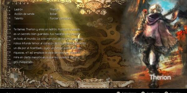 Modo historia: Todos los capítulos de Therion en Octopath Traveler