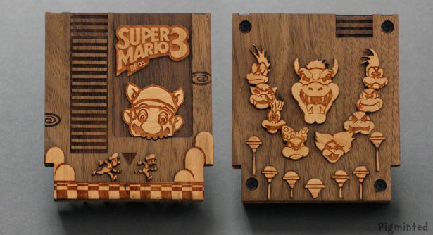 Los cartuchos de Nintendo se convierten en obras de arte de madera Imagen 3