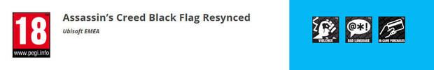 Assassins Creed Black Flag Resynced aparece mencionado en PEGI