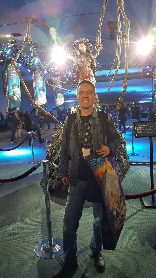 Rubén Navarro en la BlizzCon de Anaheim, California, la convención anual de juegos de Blizzard.