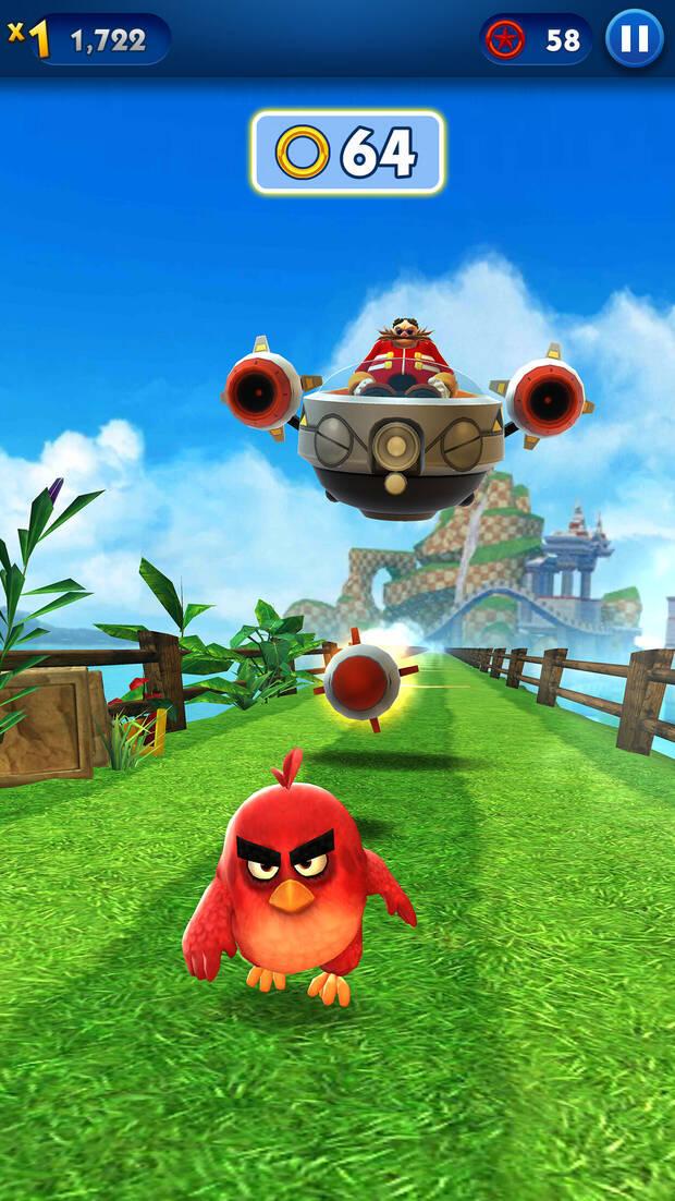 Crossover Sonic y Angry Birds colaboracin durante una semana 