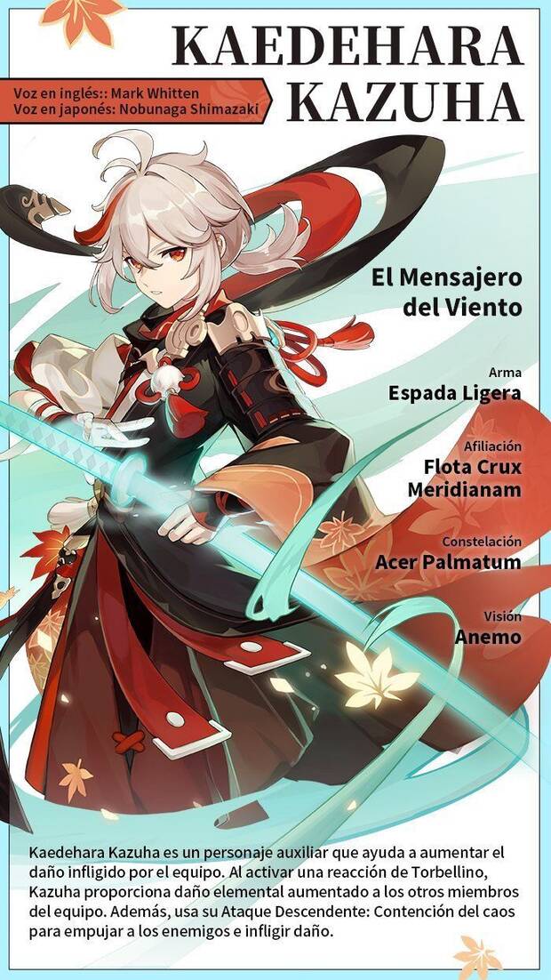 Caractersticas e historia de Kazuha