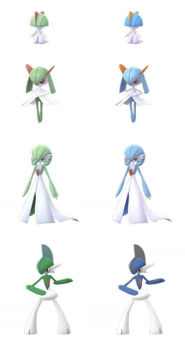 Pokmon GO: Ralts, Gardevoir, Kirlia y Gallade shiny (variocolor)