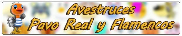 Animal Crossing: New Horizons - Todos los personajes y vecinos - Avestruces, Pavo Real y Flamencos